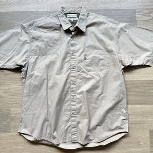 Vintage Columbia Shirt Men XXL Khaki 1998 90s Vented Outdoor Safari Hunting